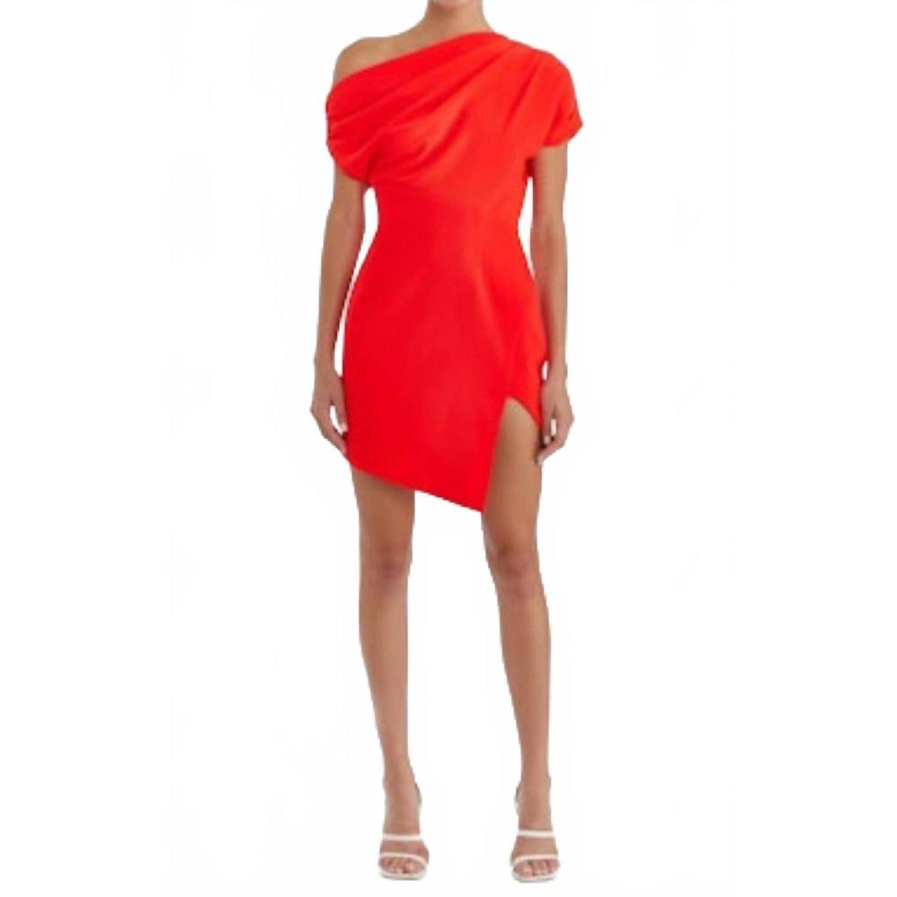 NEW AMANDA UPRICHARD uma dress in crimson